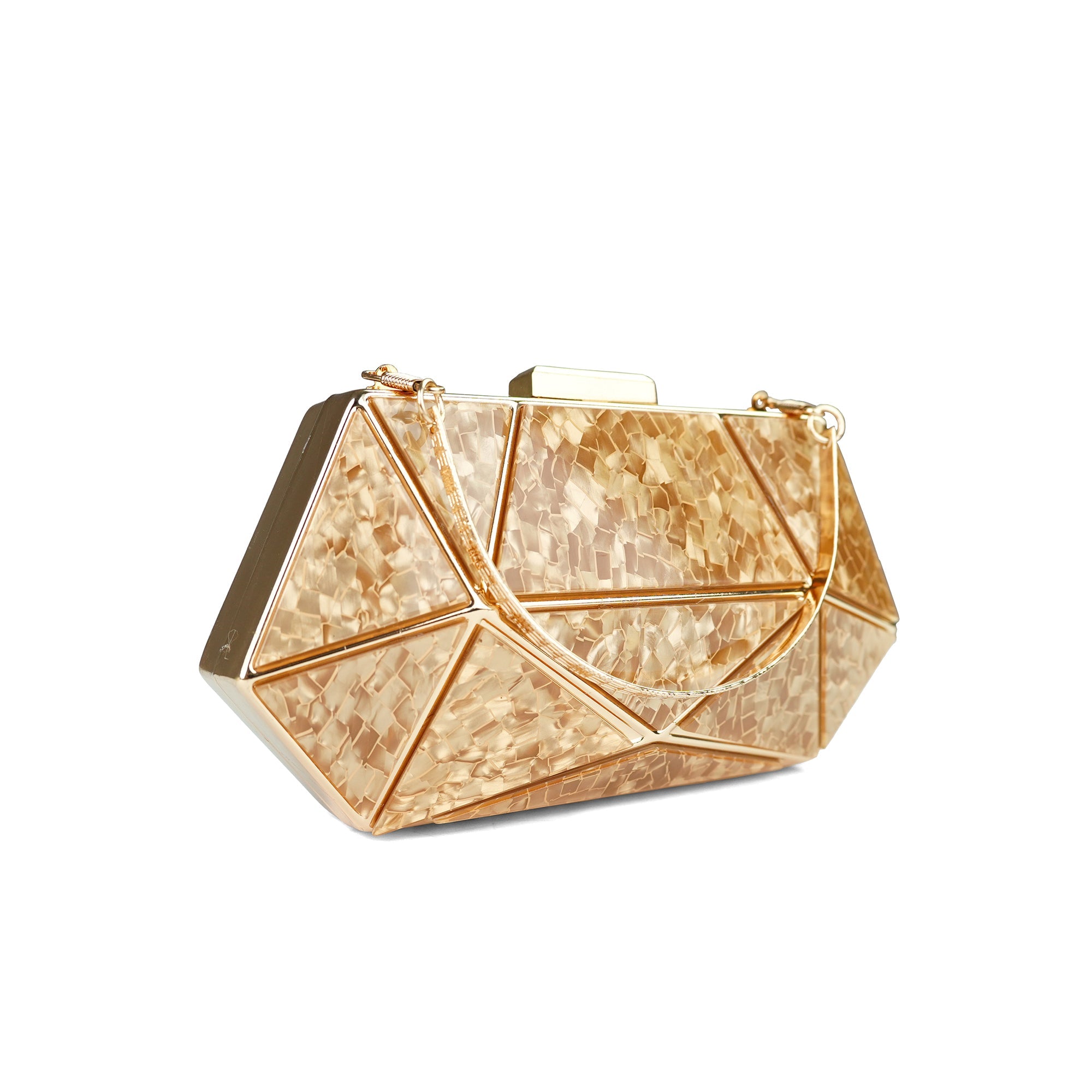 Marble Clutch Gold