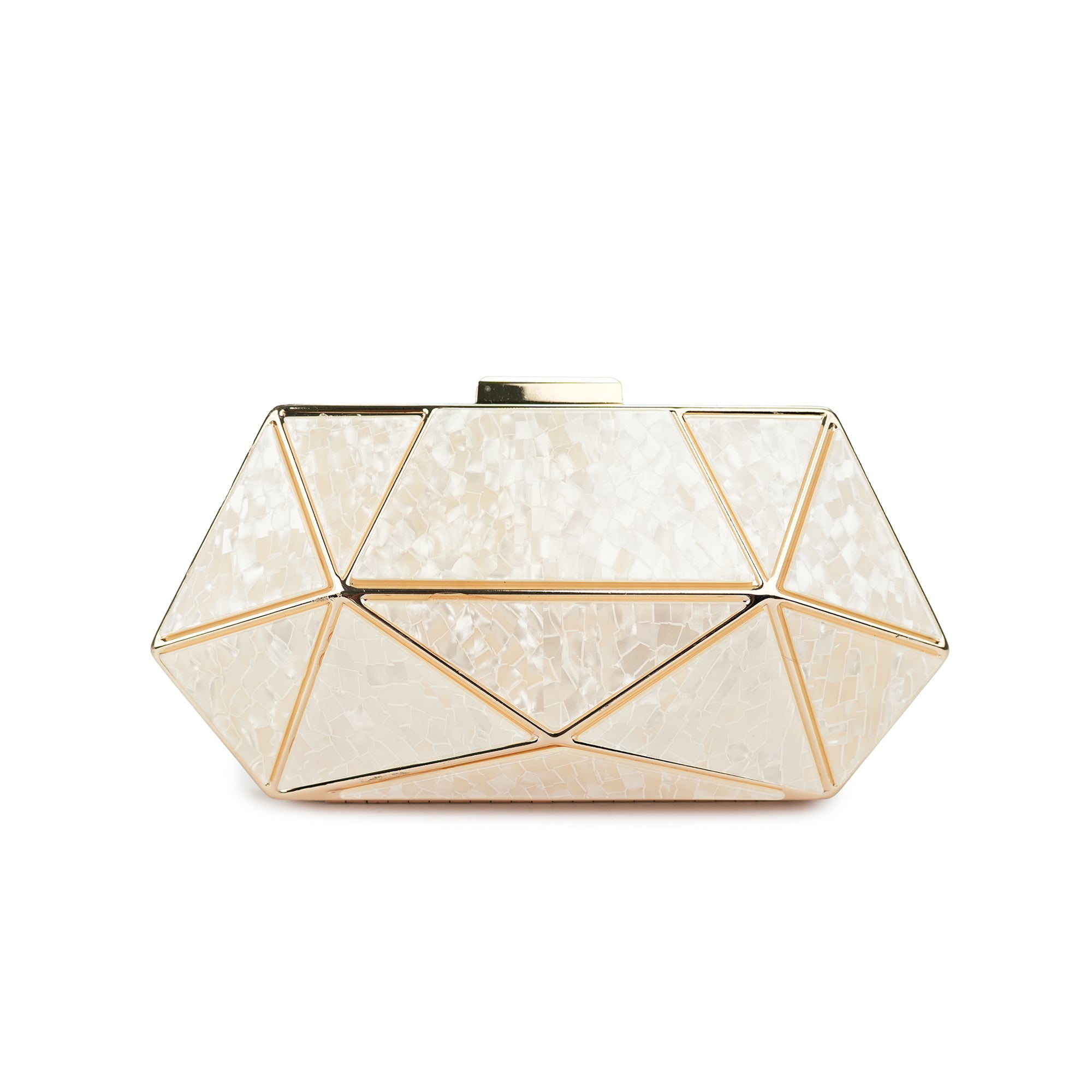 Marble Clutch Off-White