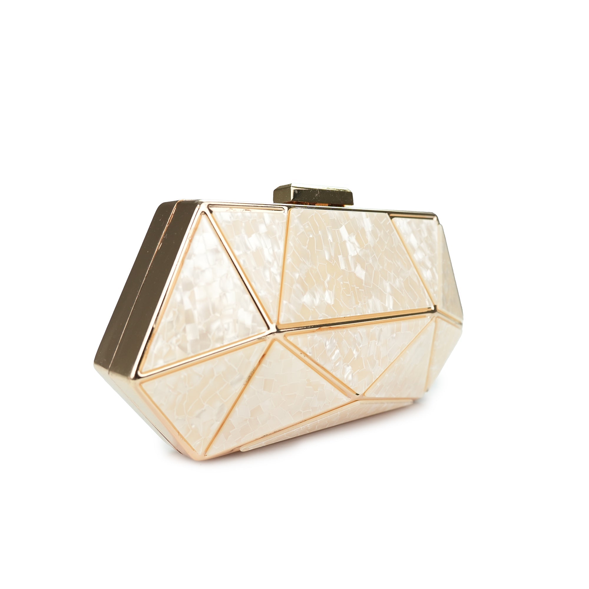 Marble Clutch Off-White