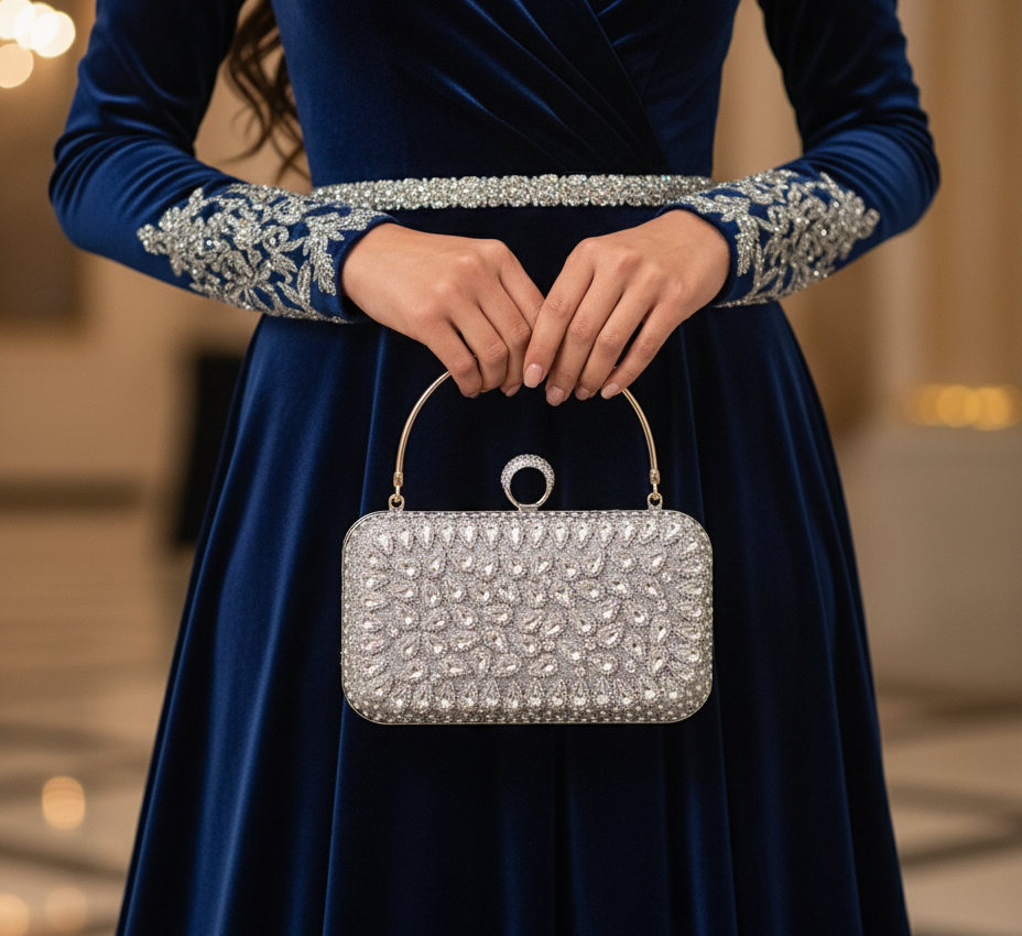 Gleamira Clutch Silver