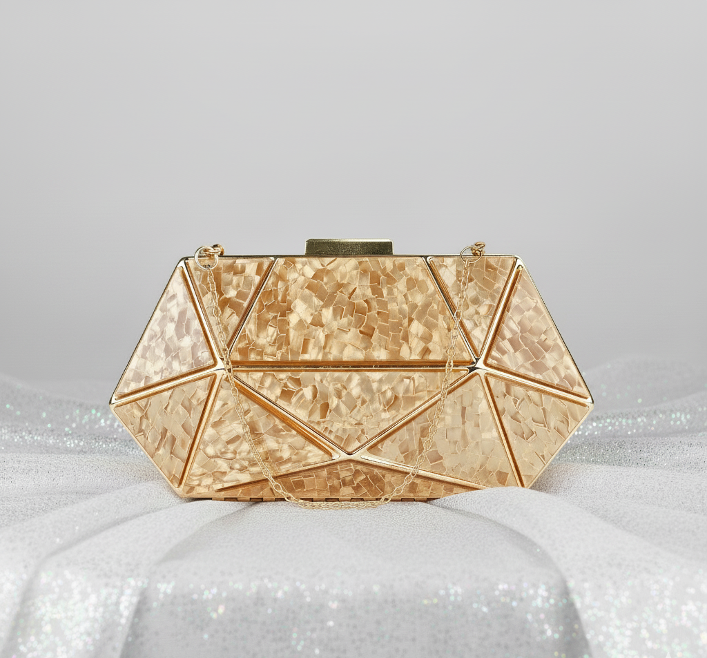 Marble Clutch Gold