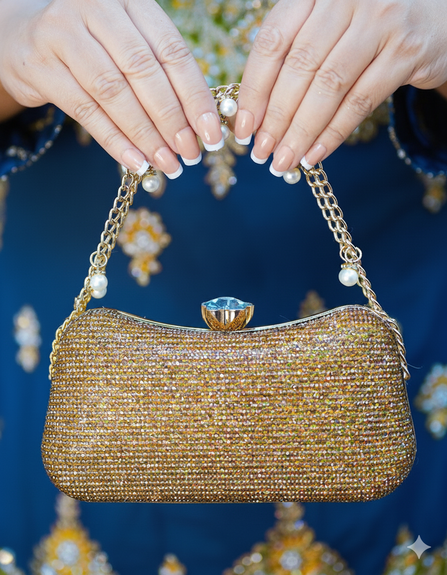 Lustre Clutch Gold