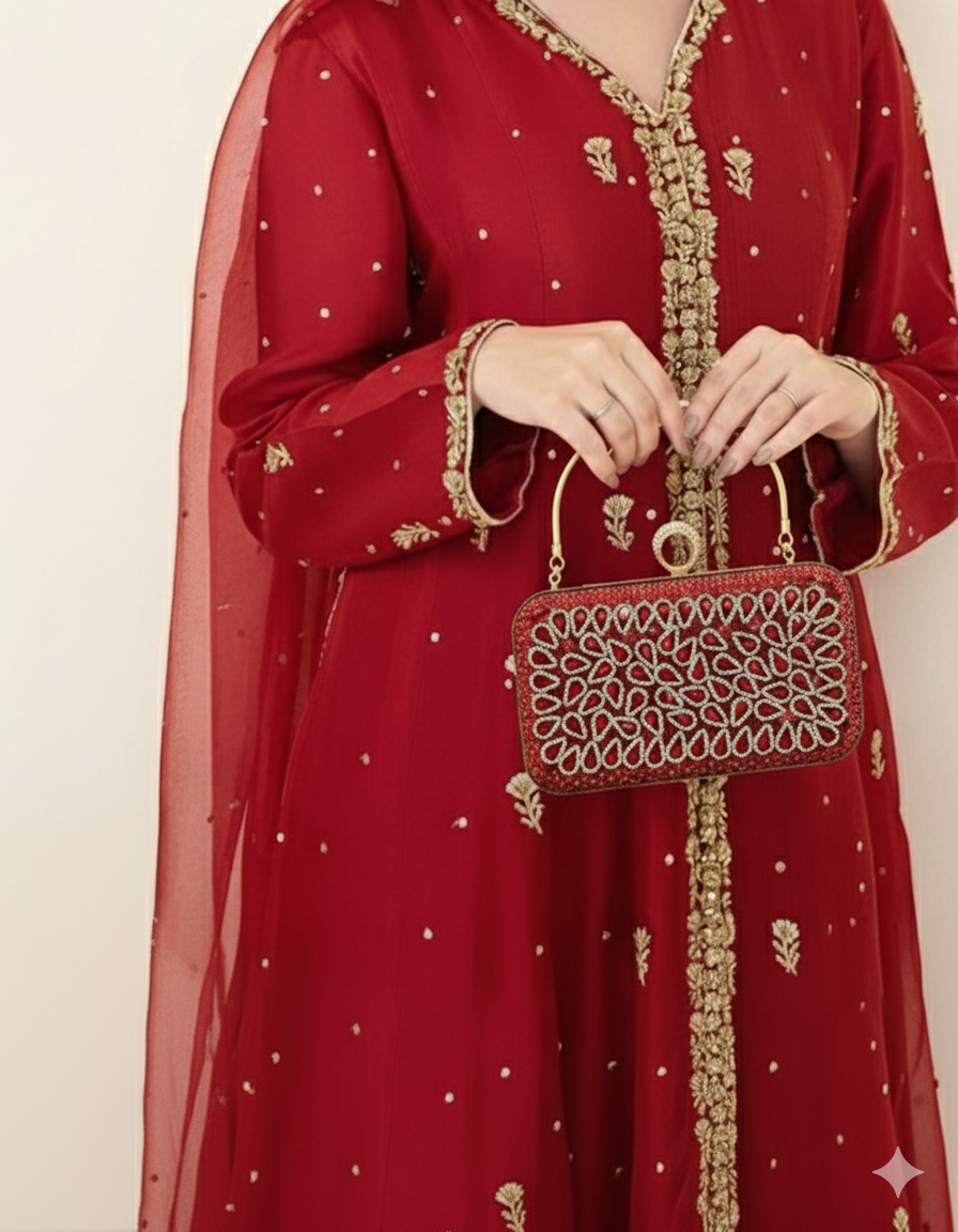 Gleamira Clutch Red