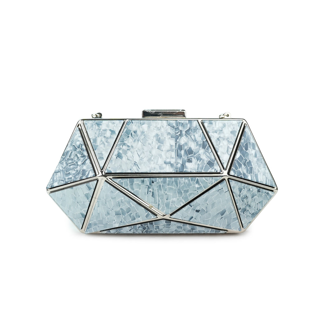 Marble Clutch Silver
