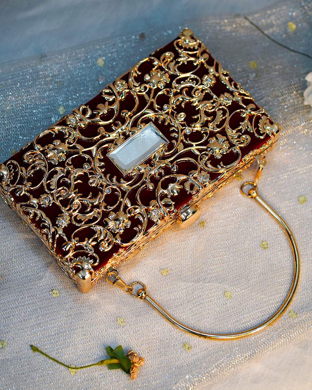 Dazzle Clutch Maroon