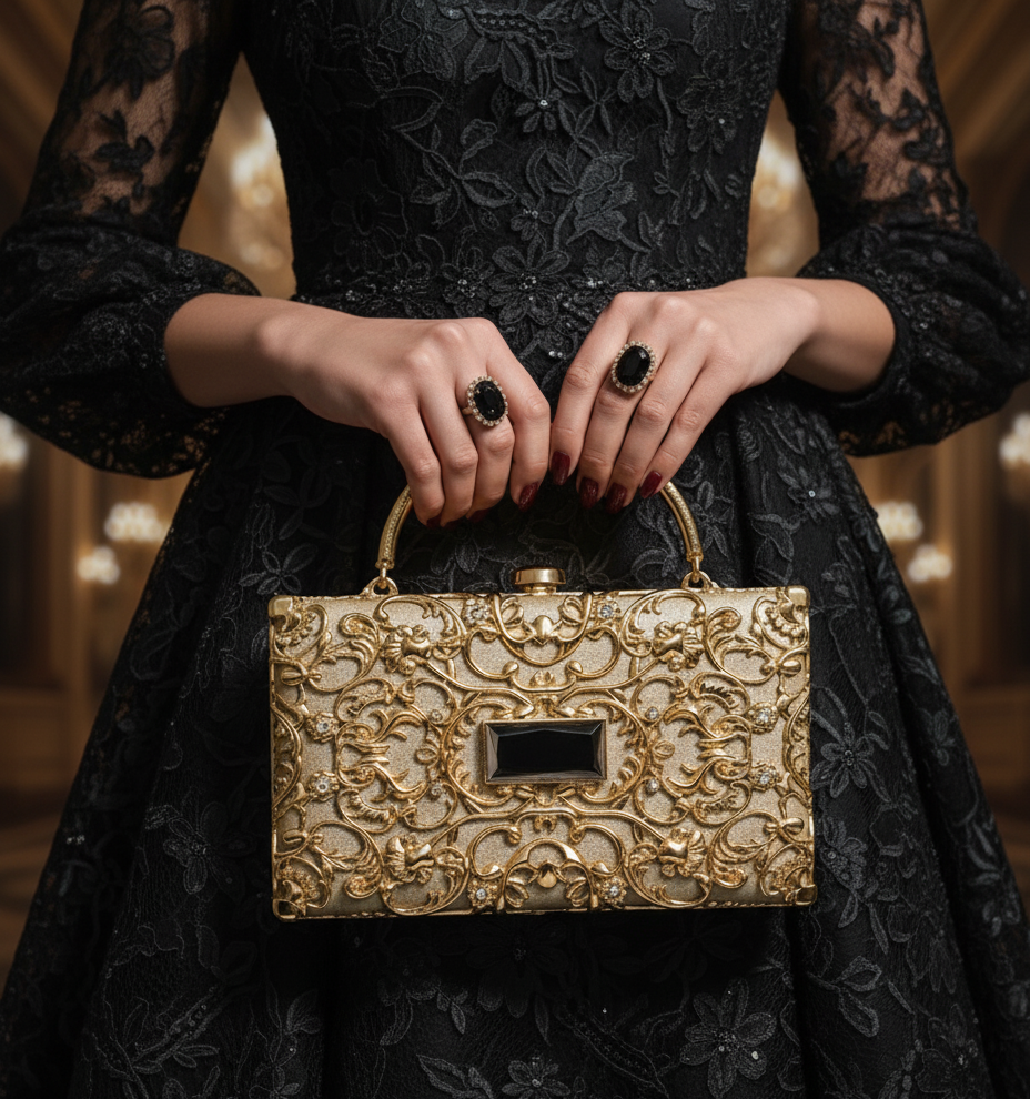 Dazzle Clutch Gold