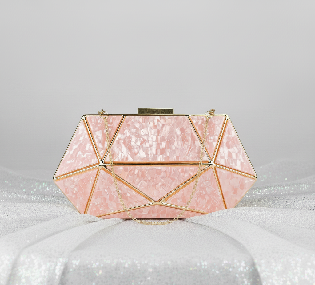 Marble Clutch Pink
